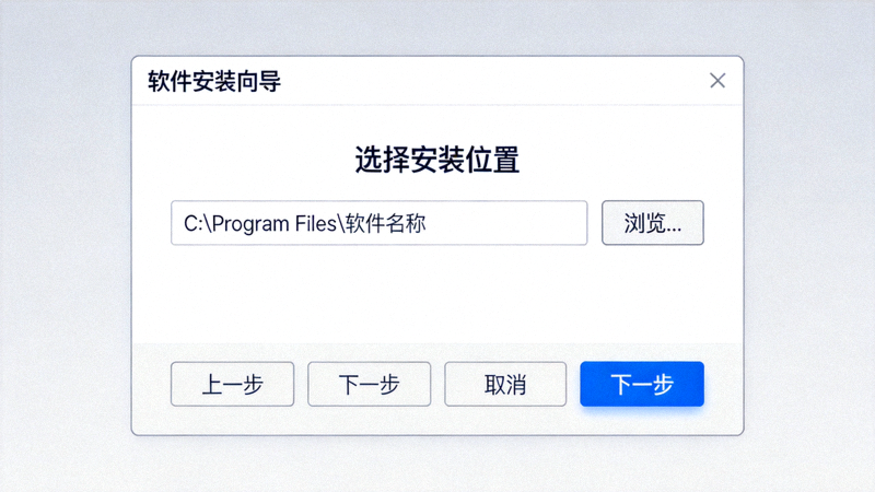 软件安装向导界面截图，展示典型下一步安装流程
